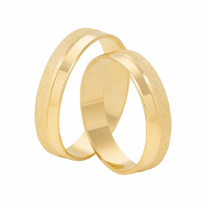 Aros Cinta Diamantado/Liso Oro