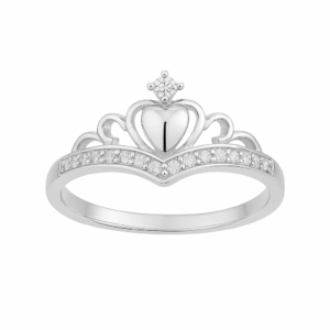 Anillo Crown Heart Plata
