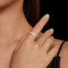 Anillo Medio Riviere Tiara Moissanitas - Imagen 2