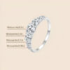 Anillo Medio Riviere Tiara Moissanitas - Imagen 3