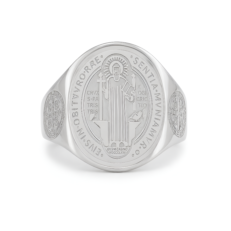 Anillo San Benito acero