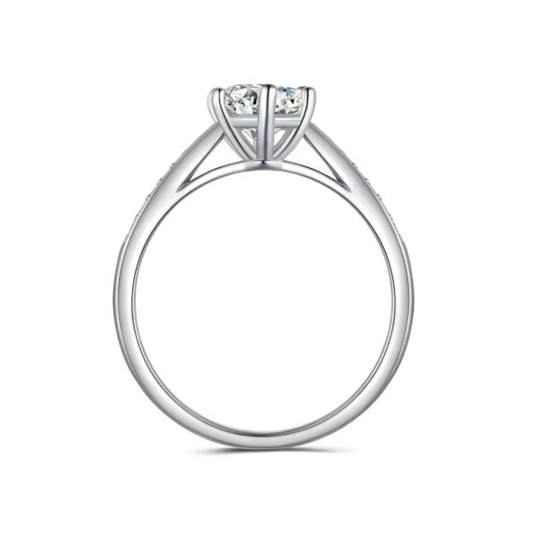 Anillo Solitario Strass Moisanita 0.6 ct - Imagen 2