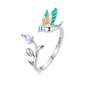 Anillo Colibrí Verde
