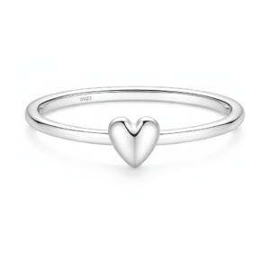 Anillo corazón mini bombeado