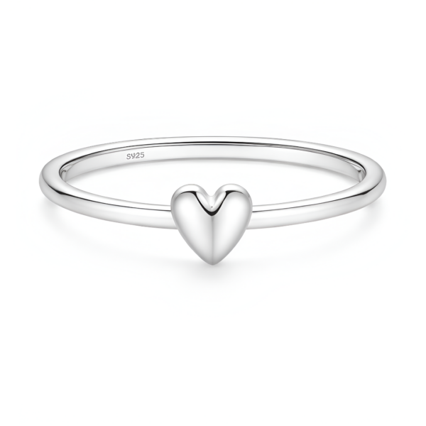 Anillo corazón mini bombeado