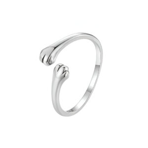 Anillo Patita de Gato Abrazando el Dedo