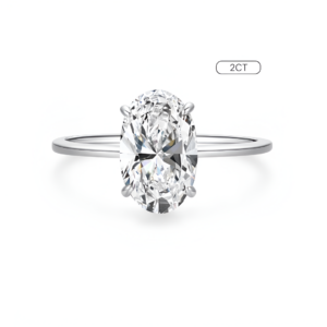 Anillo Oval Solitario