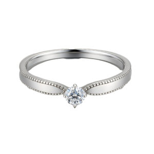 Anillo CI puntos Moissanita
