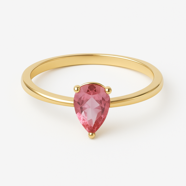 Anillo turmalina gota