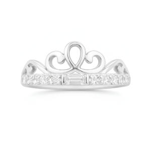 Anillo de corona corte esmeralda
