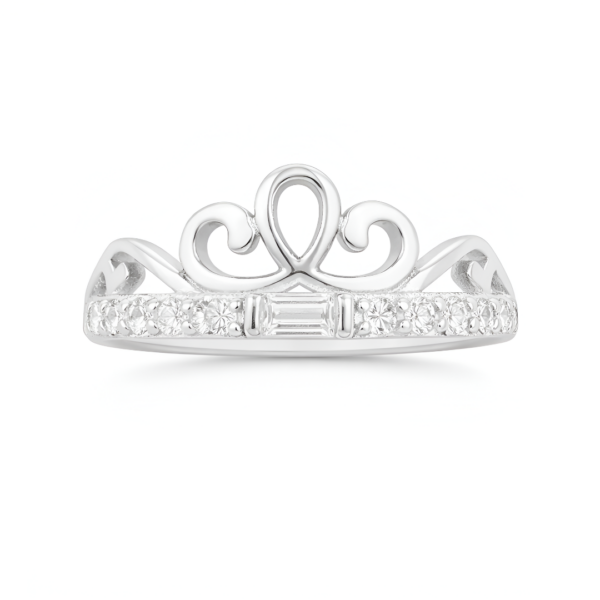 Anillo de corona corte esmeralda