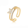 Anillo doble linea mariposa
