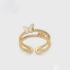 Anillo doble linea mariposa - Imagen 2