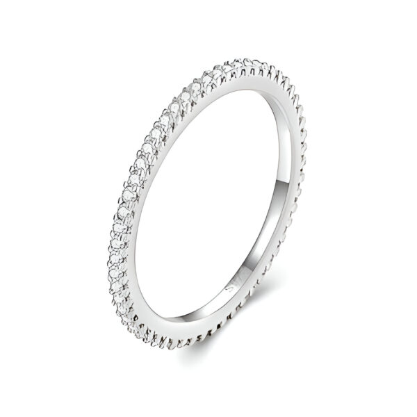 Anillo Riviere completo Moissanita