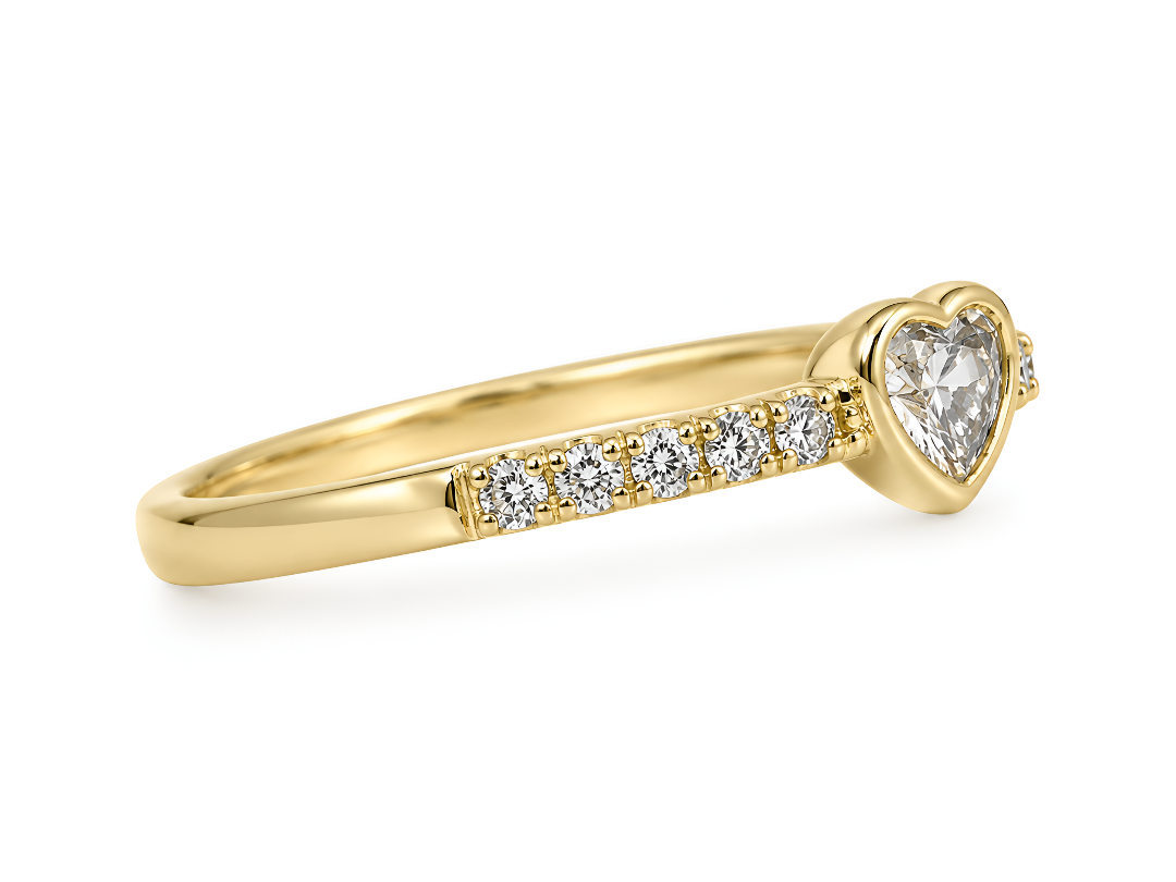 Anillo Pinky Ring Corazón de Promesa - Imagen 2