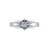 Anillo Solitario Plata