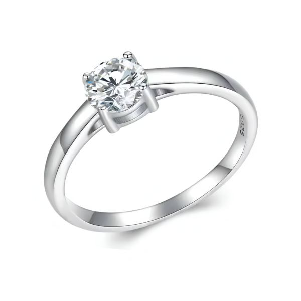 Anillo solitario moissanita 0.6 ct