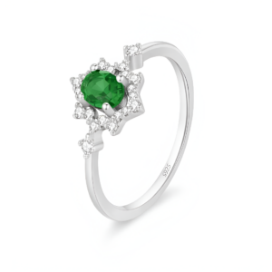 Anillo Oval verde