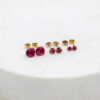 Arete Abridor Chispa Roja Oro 18k