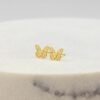 Arete Abridor Mariposa Oro 18k - Imagen 2