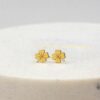 Arete Abridor Trebol Oro 18k