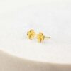 Arete Abridor Trebol Oro 18k - Imagen 2