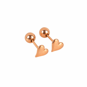 Arete Reversible Corazón-Bombita Oro 18k