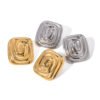 Arete boton rectangular pvd