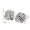 Arete boton rectangular pvd - Imagen 2