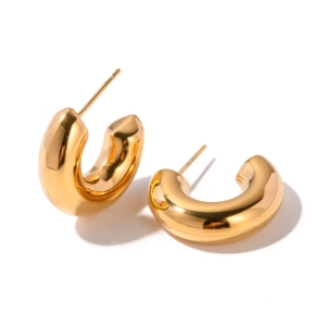Arete media luna Hoop Amarillo