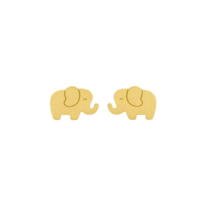 Arete Abridor Elefante Oro 18k