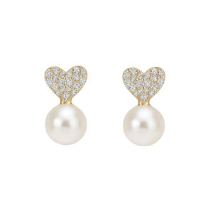 Arete Corazón circones perla