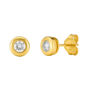 Arete punto de luz oro 18k