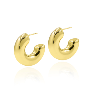 Arete media luna Hoop Amarillo Suave
