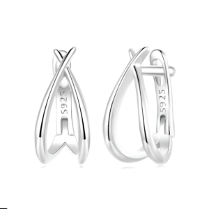 Argolla doble linea plata