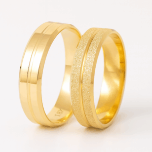 Aros Cinta Diamantado II Oro