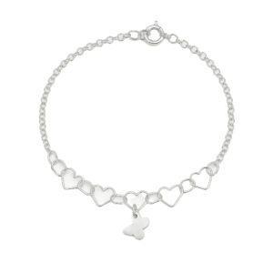 Pulsera Mariposa corazones