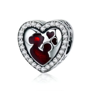 Charm Corazón Rojo Mamá y bebé