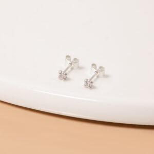 Arete Circón 3 mm Plata