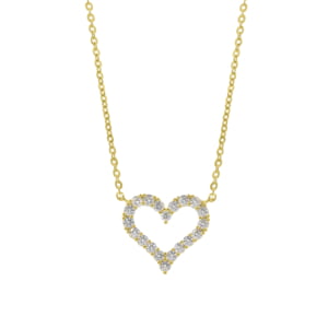 Collar Corazón Brillante Golden