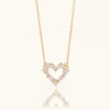 Collar Corazon Cristales Gold