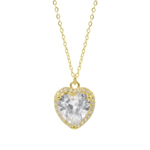 Collar Corazón Crown Blanco