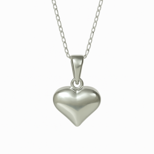 Collar corazon bombeado M