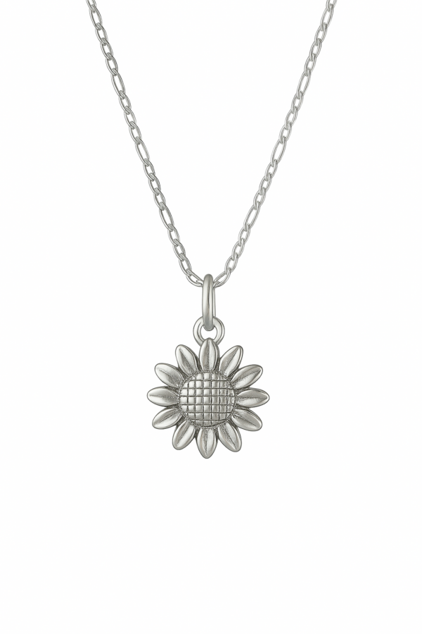 Collar girasol plata