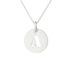 Collar Inicial Circulo Plata