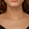 Collar punto de luz roseta moisanita - Imagen 2