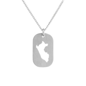 Cadena y dije de placa Perú