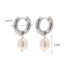 Hoop Chunky perla Rodio - Imagen 2