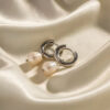 Hoop Chunky perla Rodio - Imagen 3
