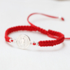 Pulsera San Benito Plata Hilo Rojo